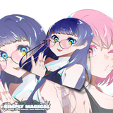 Meiko and Sachi OC Bust Stickers