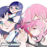 Meiko and Sachi OC Bust Stickers